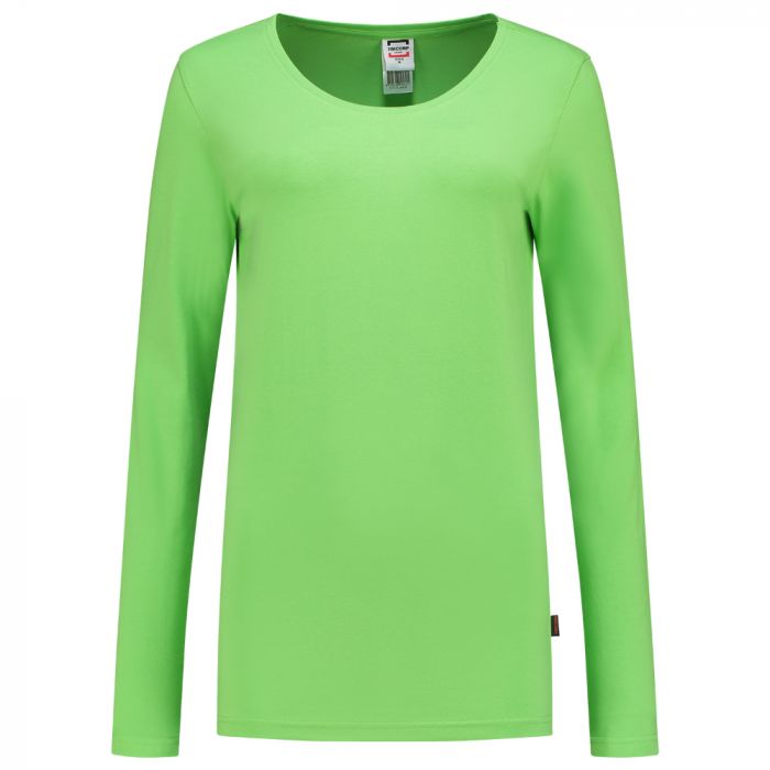 Tricorp Casual Langermet T-Skjorte Dame 101010, Lime, 1 Stykke, SUT-101010Lime