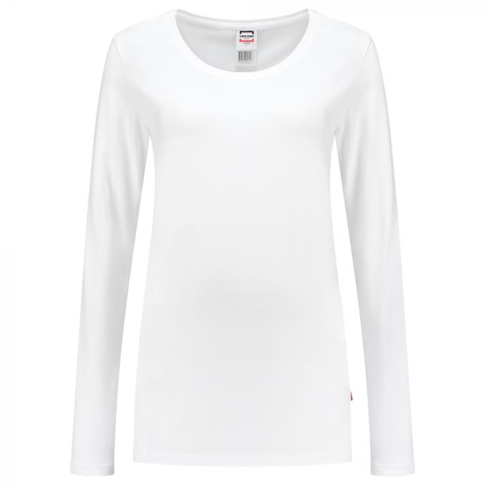Tricorp Casual Langermet T-skjorte dame 101010, hvit, 1 stk.