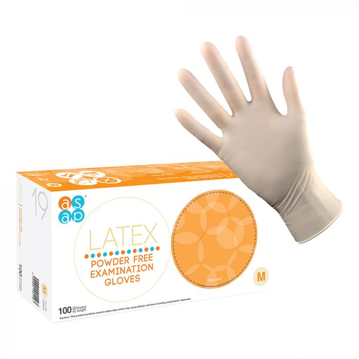 ASAP 10390 Naturlatex pulverfrie undersøkelseshansker, 1 pall