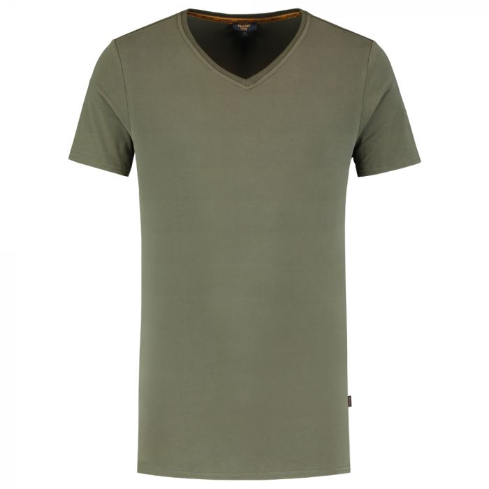 Tricorp Premium Men Premium V-Hals T-Skjorte 104003, Army, 1 Stykke, SUT-104003Army