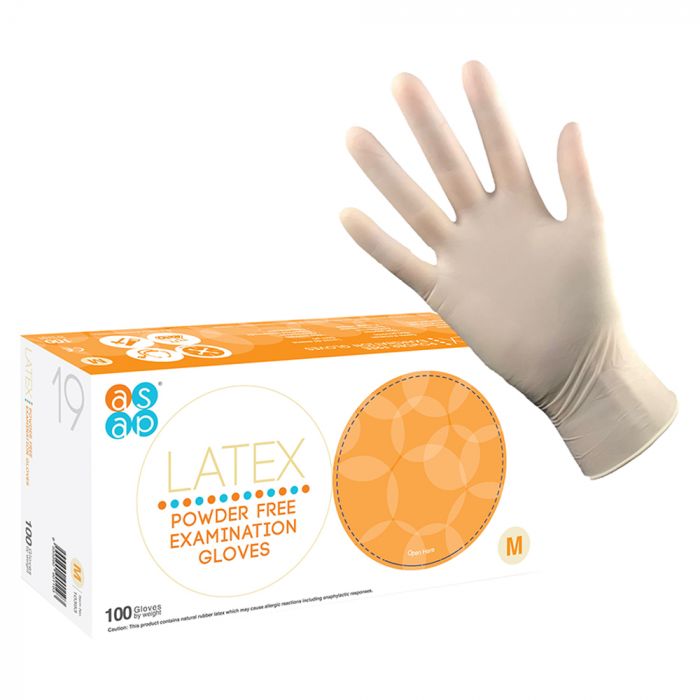 ASAP 10410 Naturlatex pulveriserte undersøkelseshansker, 1 pall