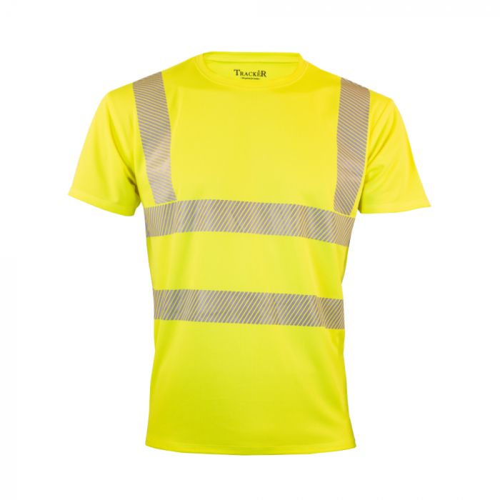 Tracker 1213 Hi-Vis Cooldry T-skjorte, synlighet gul, 1 stk, STK-121337