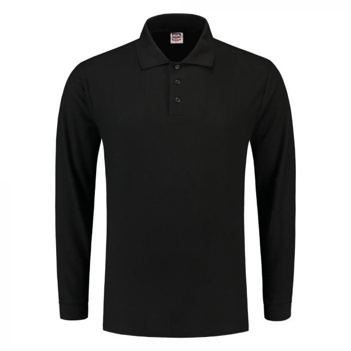 Tricorp Casual Langermet 100% Bomull Polo 201008, Svart, 1 Stykke, SUT-201008Black