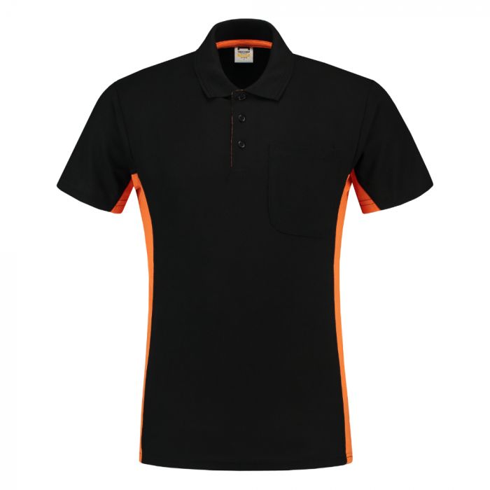 Tricorp Workwear Bi-Color Polo Med Brystlomme 202002, Svart/Oransje, 1 Stykke, SUT-202002BlackOrange