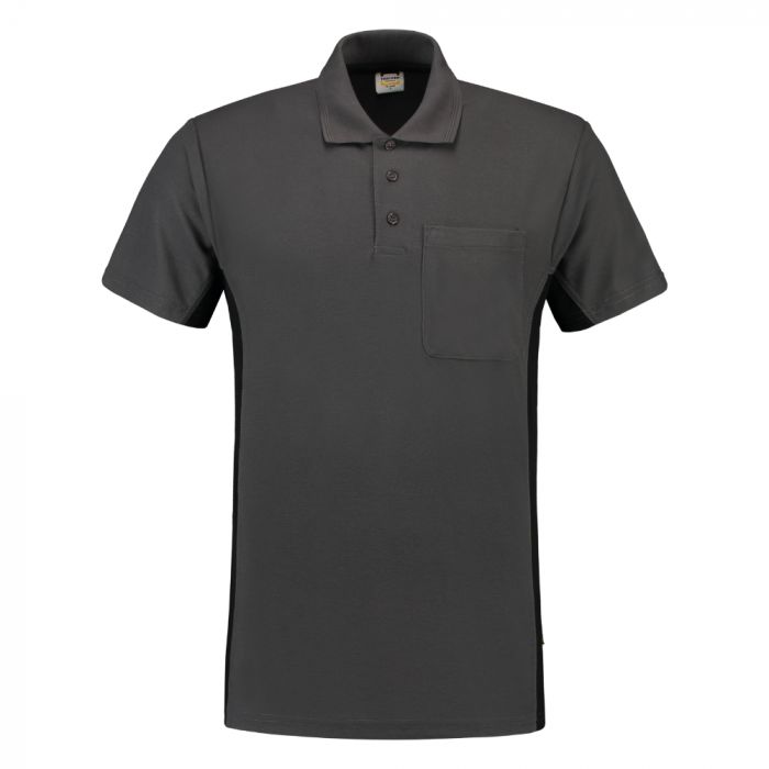 Tricorp Workwear Bi-Color Polo Med Brystlomme 202002, Mørk Grå/Svart, 1 Stykke, SUT-202002DarkgreyBlack