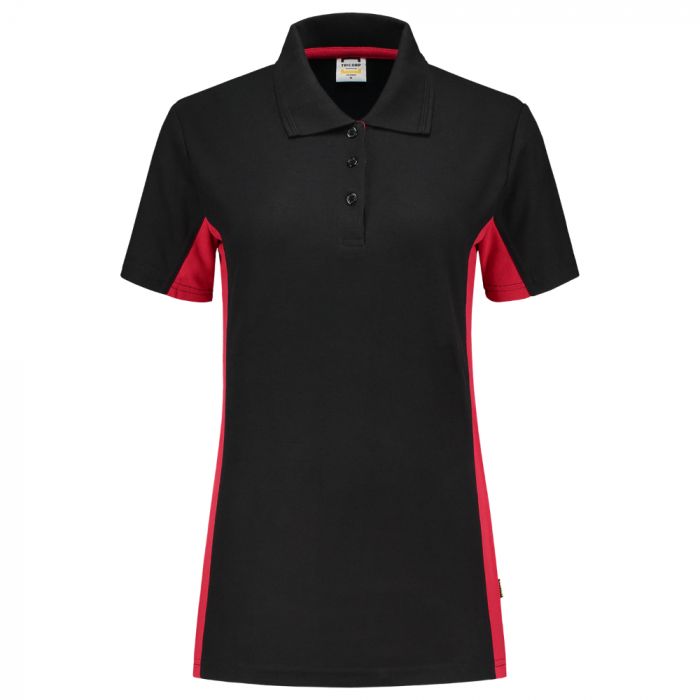 Tricorp Workwear Kvinner Bi-Color Polo 202003, Svart/Rød, 1 Stykke, SUT-202003BlackRed