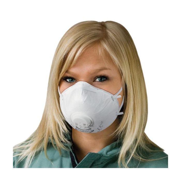 Granberg Respirator FFP2 NR D med ventil, hvit, 10x20 stk., SGR-210-1012