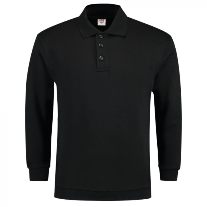 Tricorp Casual Polo-Neck Genser Med Hem 301005, Svart, 1 Stykke, SUT-301005Black