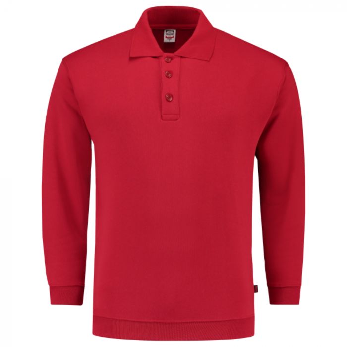 Tricorp Casual Polo-Neck Genser Med Hem 301005, Rød, 1 Stykke, SUT-301005Red