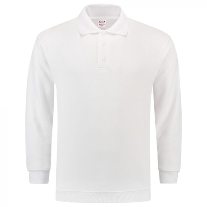 Tricorp Casual Polo-Neck Genser Med Hem 301005, Hvit, 1 Stykke, SUT-301005White