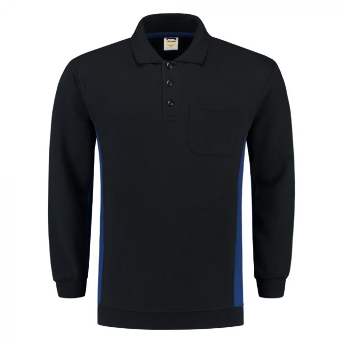 Tricorp Workwear Polo-Neck Genser Med Brystlomme 302001, Marineblå/Kongeblå, 1 Stykke, SUT-302001NavyRoyalblue