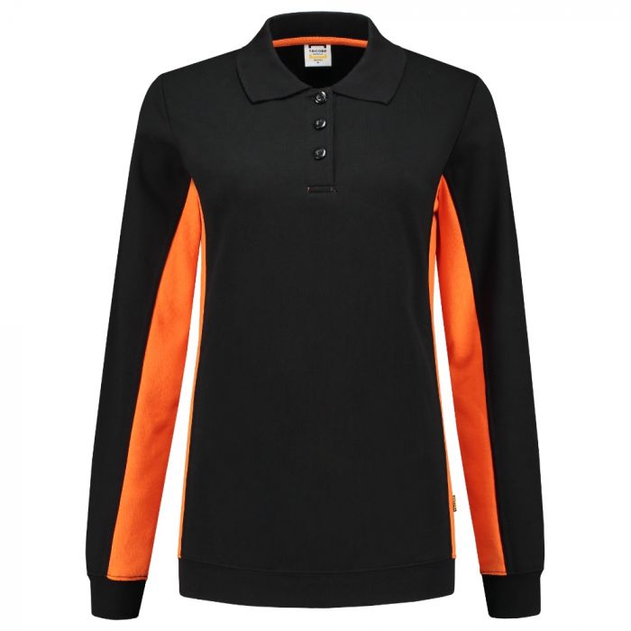 Tricorp Workwear Kvinner Bi-Color Polo-Neck Genser 302002, Svart/Oransje, 1 Stykke, SUT-302002BlackOrange