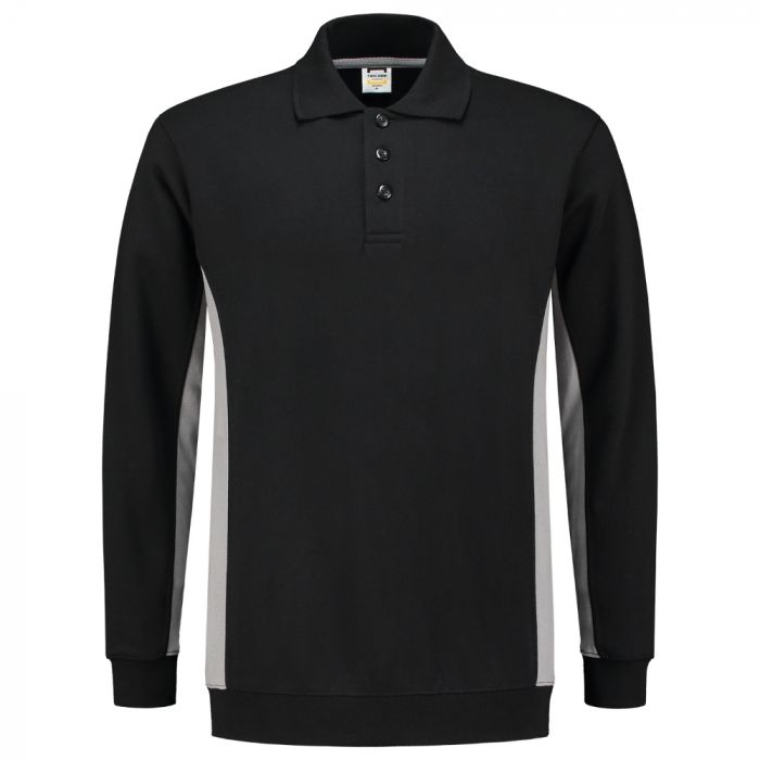 Tricorp Workwear Bi-Color Polo-Neck Genser 302003, Svart/Grå, 1 Stykke, SUT-302003BlackGrey