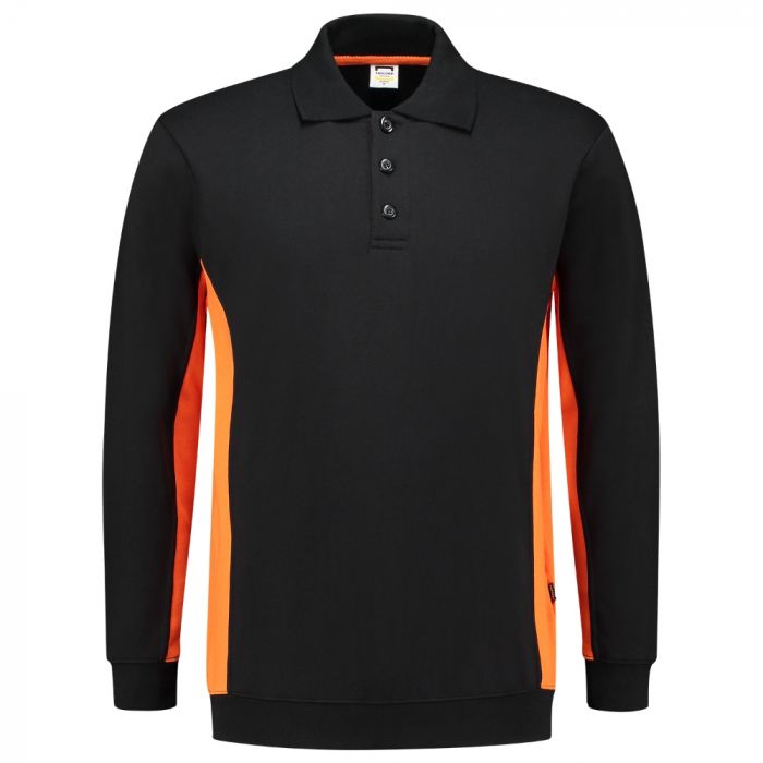 Tricorp Workwear Bi-Color Polo-Neck Genser 302003, Svart/Oransje, 1 Stykke, SUT-302003BlackOrange