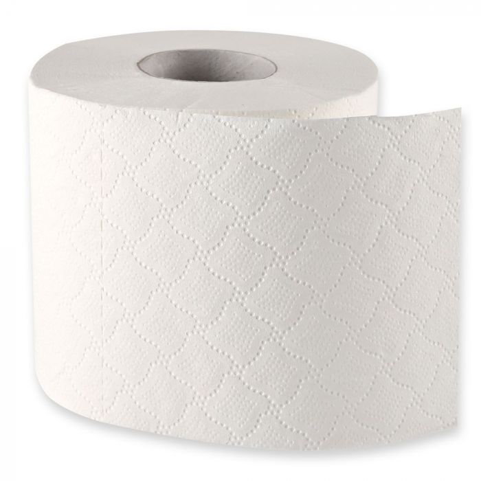 Hygo Clean 3-lags cellulose Liten toalettpapirrull, hvit, 9 x 8 rull