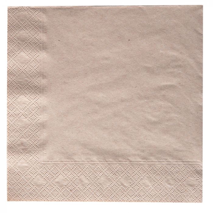 Nature Star FSC resirkulert papir 1/4 brettet organiske servietter, naturlig brun, 8 x 250 stykker, SFM-30541