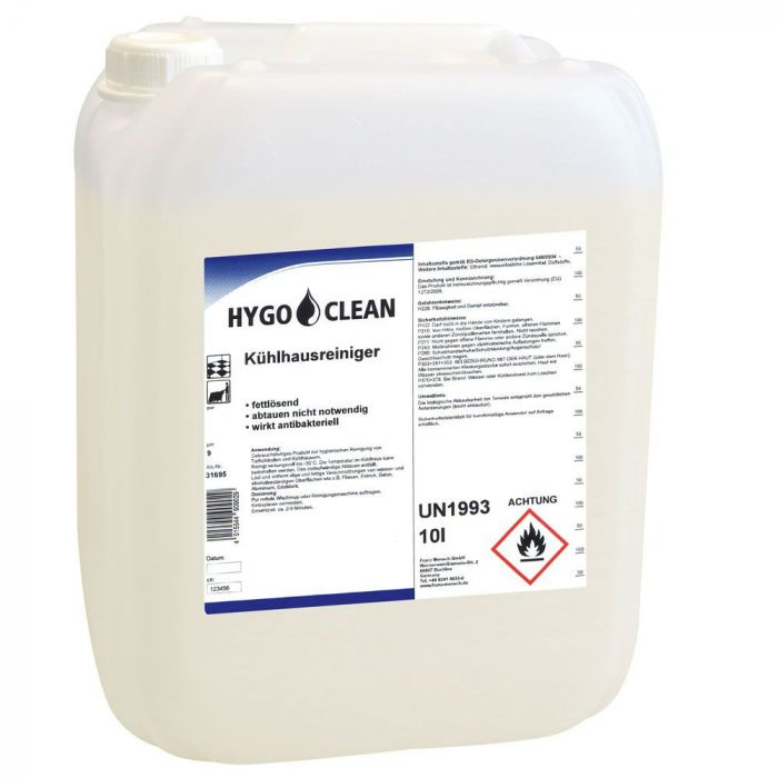 Hygo Clean Kjølerom Overflaterens, gjennomsiktig, 1 x 10 L