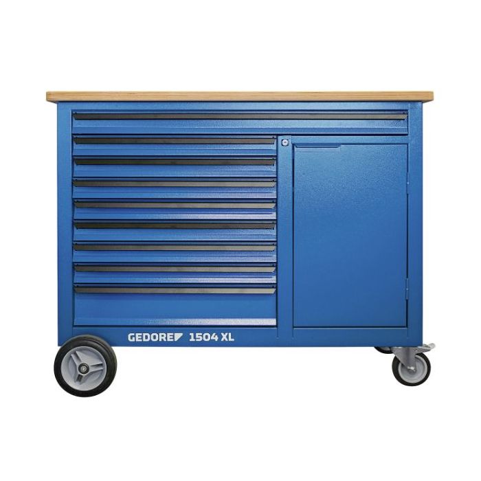 Gedore Blue Line, 1504 XL-S-306 AGRAR, Mobil arbeidsbenk med 306-stk verktøysortiment, 1 sett, SGD-3434834