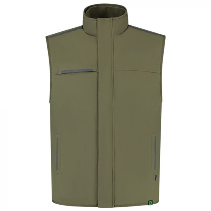 Tricorp Workwear Tech Shell Bodywarmer Re2050 402709, Militærgrønn, 1 Stykke, SUT-402709Army