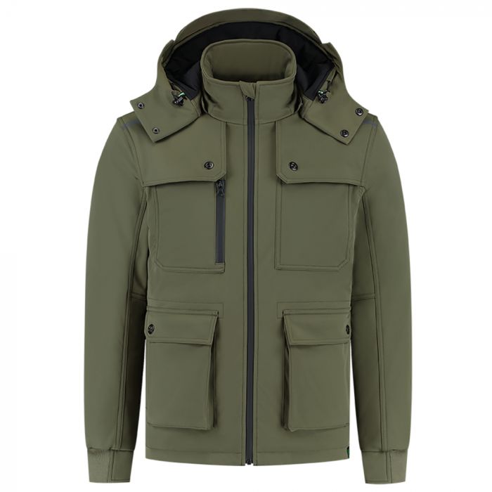 Tricorp Workwear Vinter Softshell Jakke Rewear 402712, Militærgrønn, 1 Stykke, SUT-402712Army