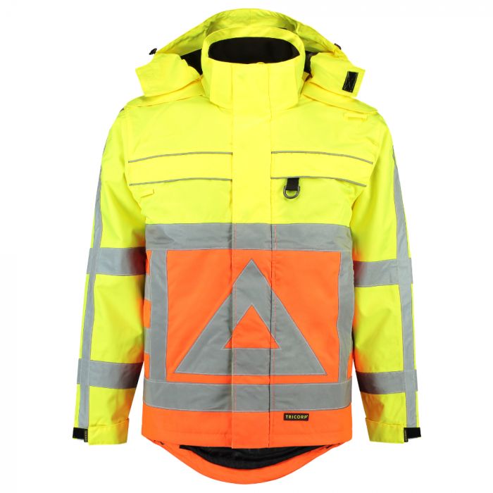 Tricorp Safety Trafikkvakt Parkas 403001, Fluor Oransje/Gul, 1 Stykke, SUT-403001OrangeYellow