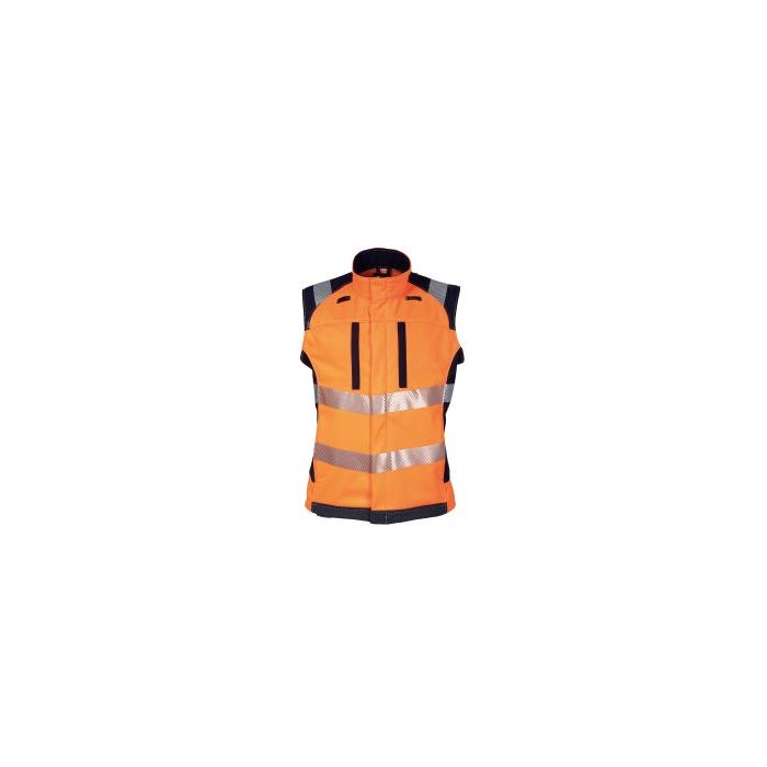 Tranemo 52679593 Flammehemmende softshell vest, oransje/marine, 1 stk., STN-52679593