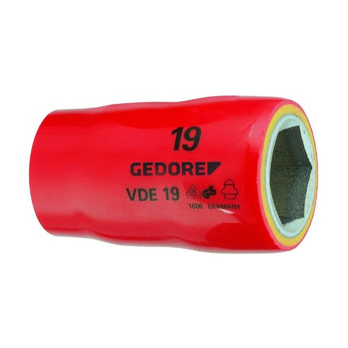 Gedore Blue Line, VDE 19 19, VDE-sokkel, 1/2 tomme, 19 mm, 1 sett, SGD-6123320