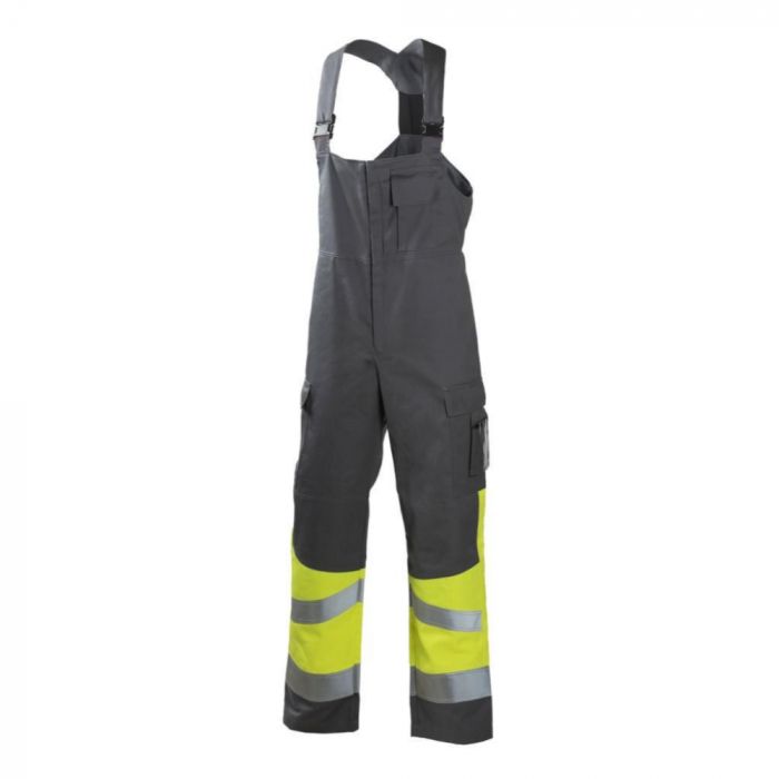 Dimex 6403 Tat Multi Bib And Brace Overall, gul/grå, 1 stk., SDM-6403