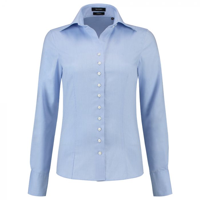 Tricorp Corporate Fitted Bluse 705003, blå, 1 stk