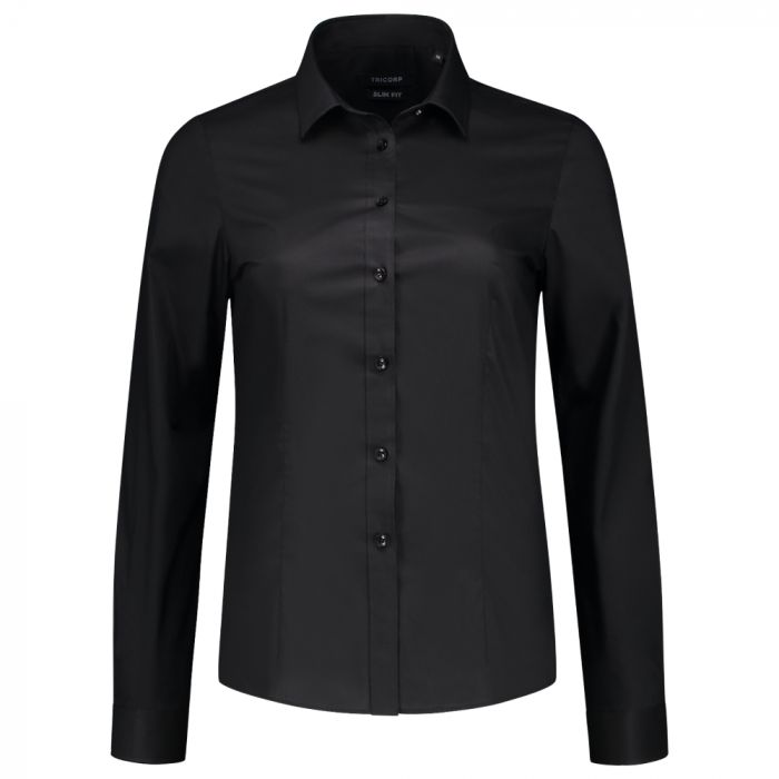 Tricorp Corporate Stretch Bluse 705015, Svart, 1 stk