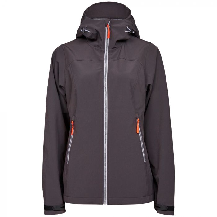 Tracker 7087 Active Softshell-jakke for kvinner, antrasittgrå, 1 stk., STK-708710