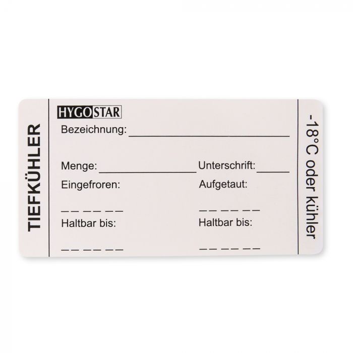 Hygo Star Diameter 8,5 cm Tiefkühler-etikett, hvit, 6 ruller, SFM-982524