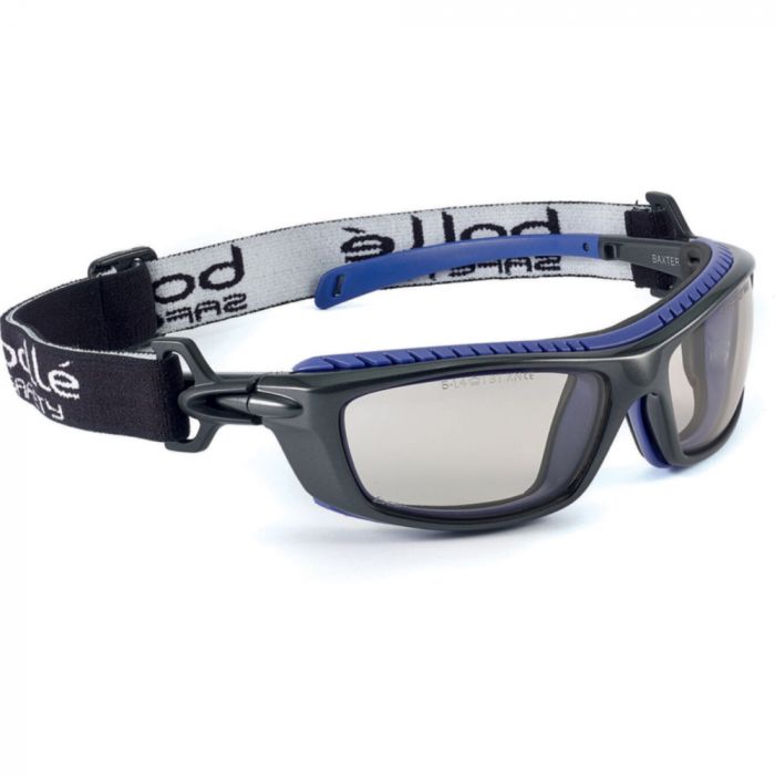 Bolle Safety Baxter Brown Lens Platinum Hard Coat Og Anti-Dog Coating Googles, Svart/Blå, stk., SBS-BAXCSP