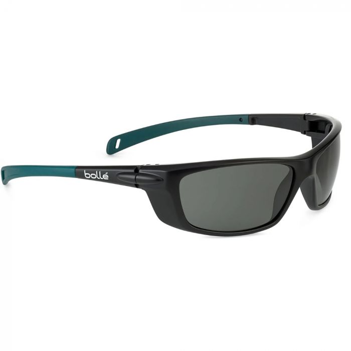 Bolle Safety Baxter Smoke Lens Polarized Anti-Cratch Coating Googles, svart/blå, stk., SBS-BAXPOLWFS