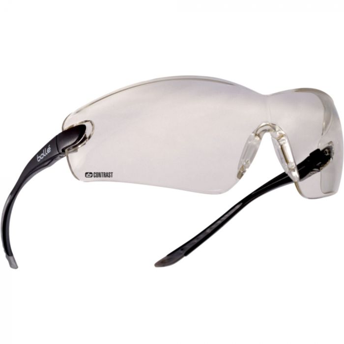 Bolle Safety Cobra Contrast Lens / Straight Non-Slip Pivoting Googles, svart/grå, stk., SBS-COBCONT