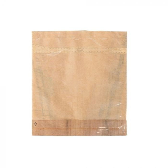Green Box Palmeblad papir-snackpose 17,5 x 20 cm med biofolie, brun, 500 stk., SGB-DFC00512