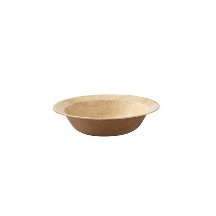 Green Box Runde dype 14 cm tallerkener med palmevarer med kant, beige, 400 stykker, SGB-DTW05302