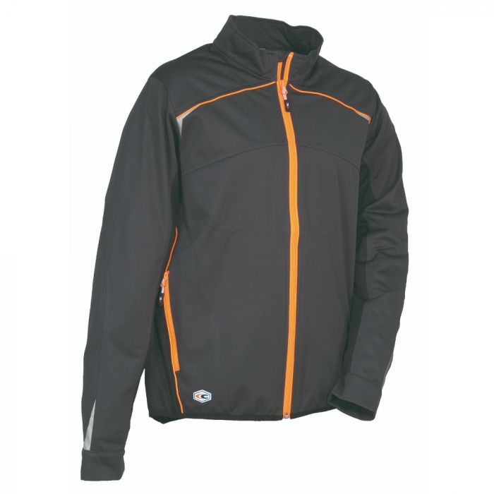 Cofra V378-0-04 Galpones Softshell-jakke, Antrac./Nero/Aranc, 1 stk., SCF-V378-0-04