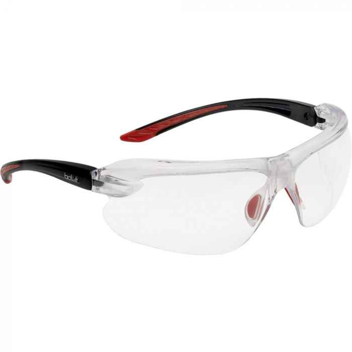 Bolle Safety - Clear Lens Platinum Lite Hard Coat og anti-tåkebelegg Googles, svart/rød, stk., SBS-IRIPSI