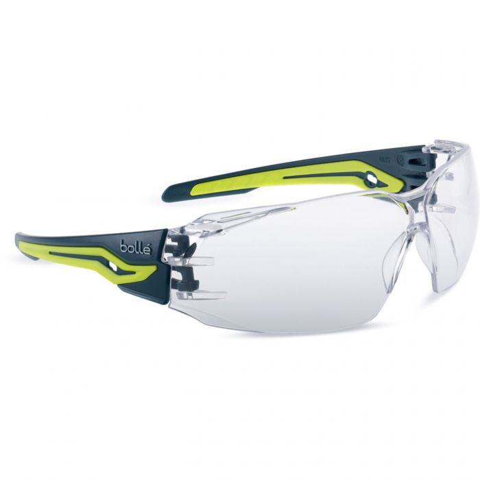 Bolle Safety Clear Eco Pack beskyttelsesbriller, blå/gul, stk., SBS-PSSSILP091