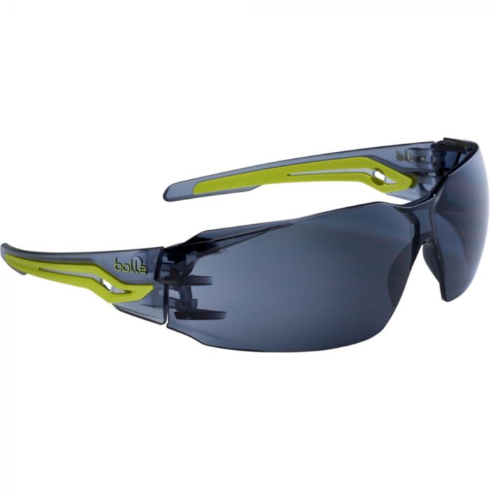 Bolle Safety Smoke Lens Platinum Lite sikkerhetsbriller, svart/gul, stk., SBS-SILEXPSF