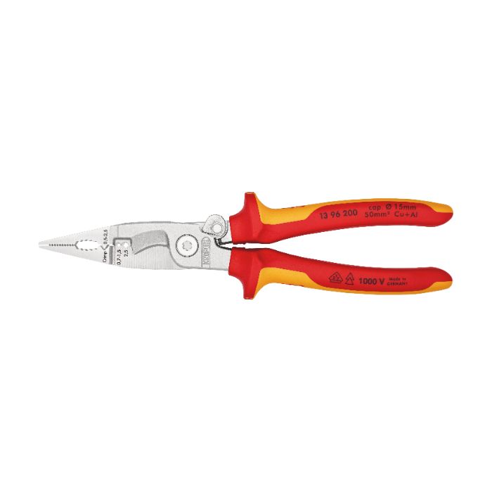 Knipex 1396200SB VDE 200 mm elektrisk installasjonstenger, 1 stk.