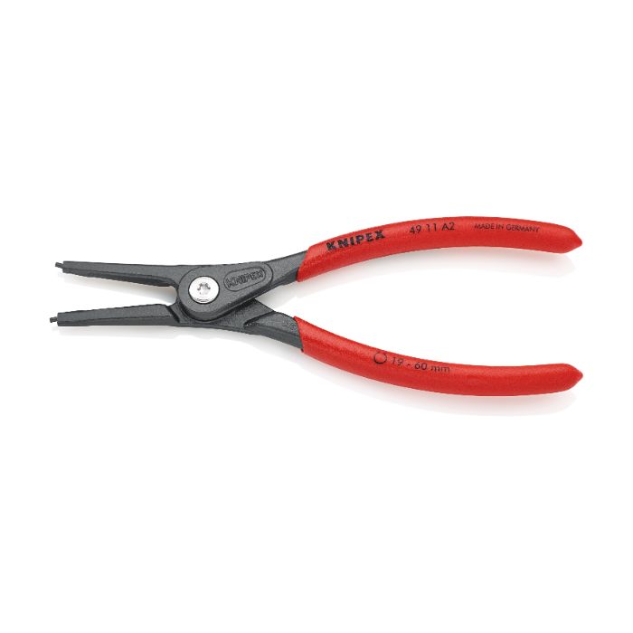 Knipex 4911A2SB 180 mm presisjons låseringstang for ytre ringer på skaft, 1 stk., SKC-4911A2SB