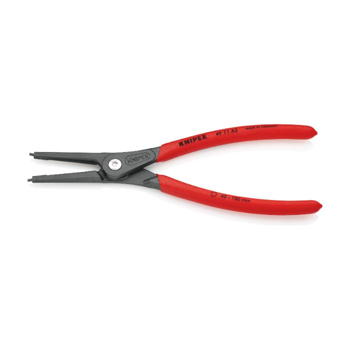 Knipex 4911A3SB 225 mm presisjons låseringstang for ytre ringer på skaft, 1 stk., SKC-4911A3SB