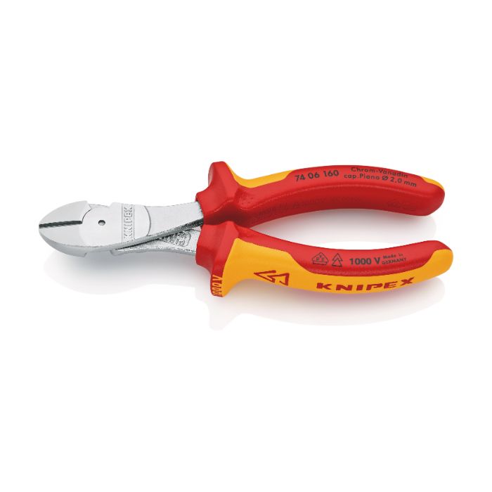 Knipex 7406160SB 160 mm elektrisk sidekutter, 1 stk., SKC-7406160SB