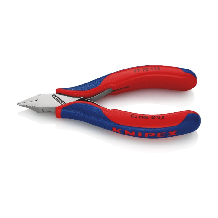 Knipex 7772115SB 115 mm elektronisk sidekutter, med gjennomboret ledd, 1 stk.