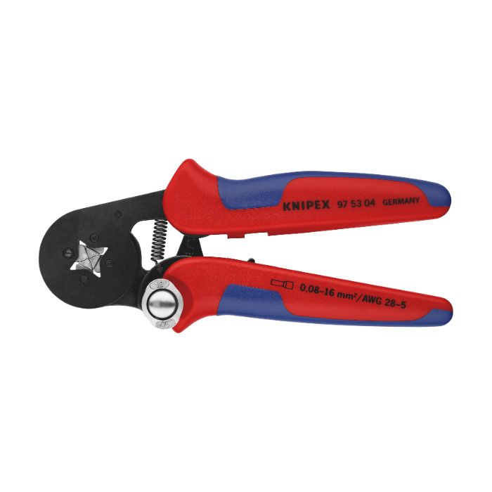 Knipex 975304SB selvjusterende krympetang for endehylser for sidemating, 1 stk., SKC-975304SB