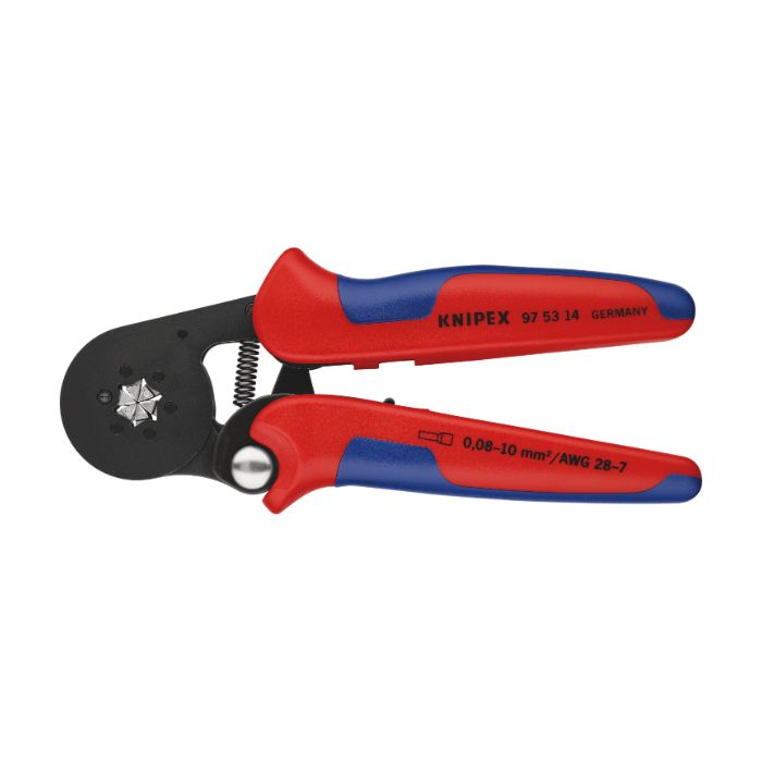 Knipex 975314SB selvjusterende krympetang for endehylser for sidemating, 1 stk., SKC-975314SB