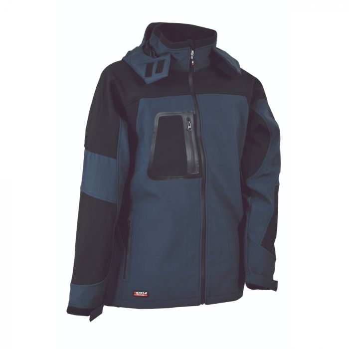 Cofra V101-0-06 Sweden Softshell-jakke, Navy/Nero, 1 stk., SCF-V101-0-06