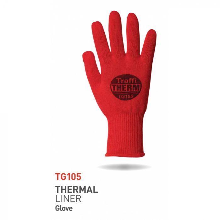 Traffi TG termiske foringshansker, røde, x par, STR-TG105